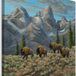 "The Grand Teton Trek" Premium Giclée - Gentry Scott Wildlife & Fine Art