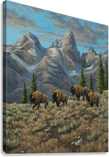 "The Grand Teton Trek" Premium Giclée - Gentry Scott Wildlife & Fine Art